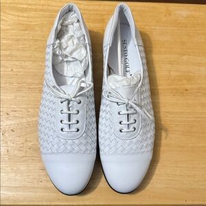Sesto Lace Up LeatherGolf Shoes 10 W NWOB